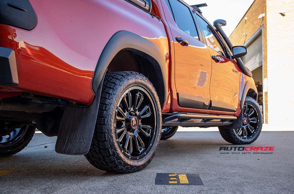 TOYOTA HILUX N80 RUGGED X AB808 GLOSS BLACK MILLED ACCENTS